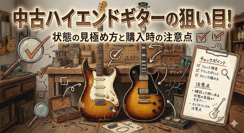 中古ハイエンドギターの狙い目！状態の見極め方と購入時の注意点