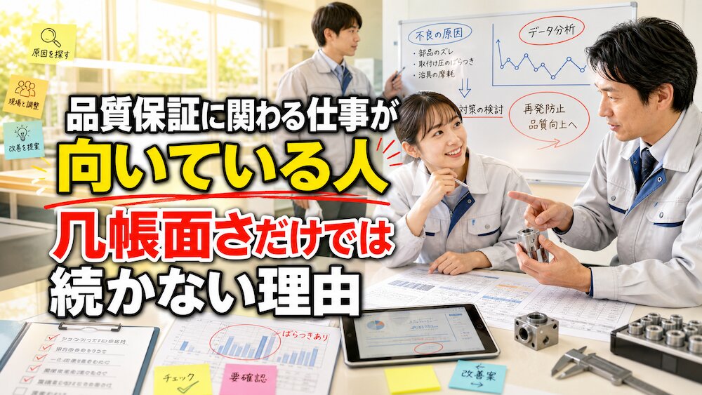 品質保証に関わる仕事が向いている人。几帳面さだけでは続かない理由
