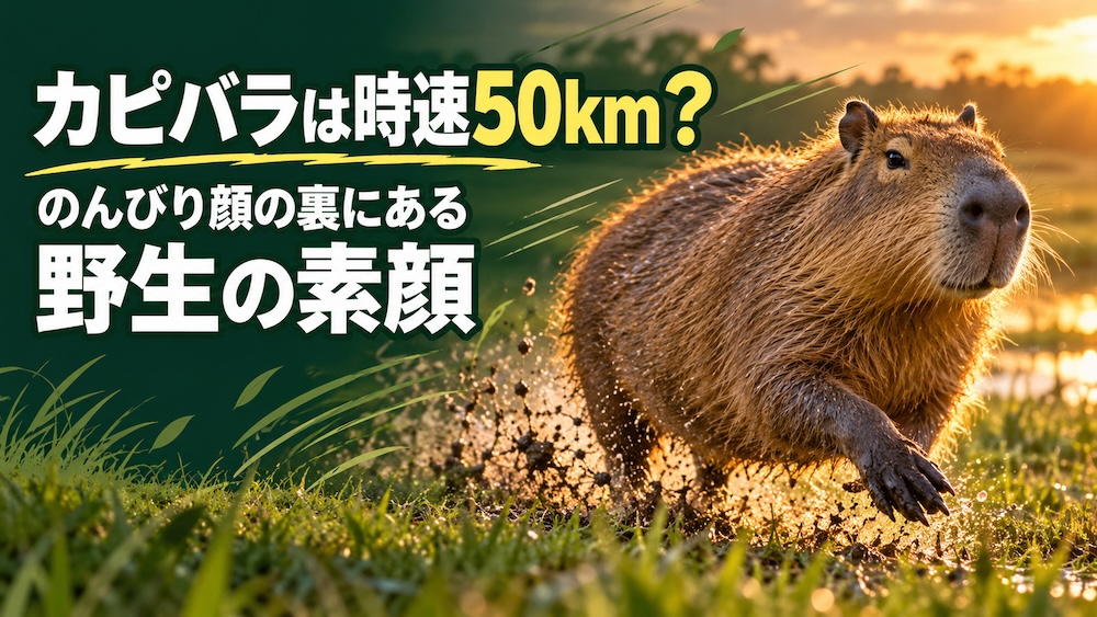 カピバラは時速50km？のんびり顔の裏にある野生の素顔